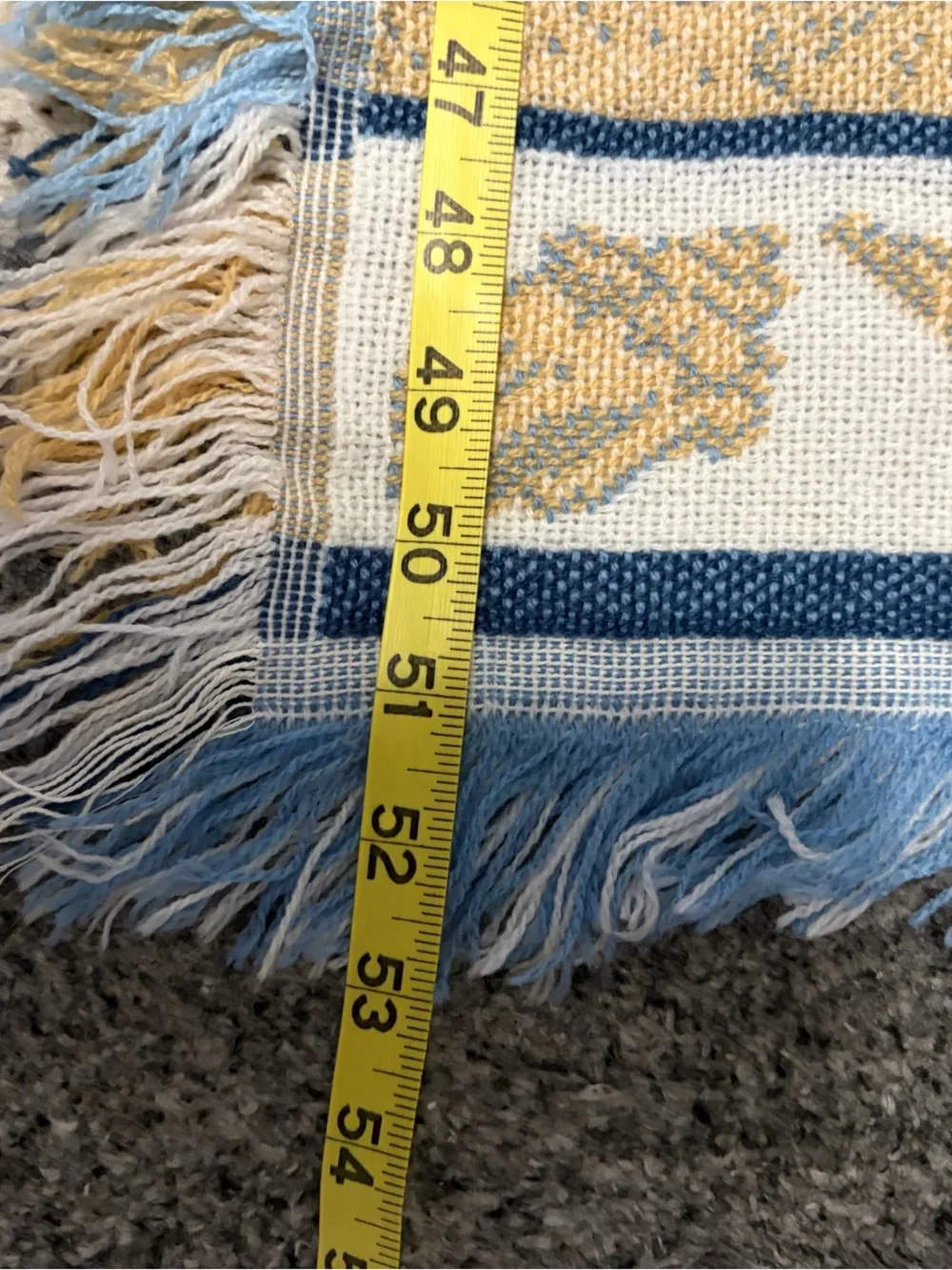 Vtg Footprints/Walk with Thee Jacquard Woven Throw Blanket Tapestry Style 51x41